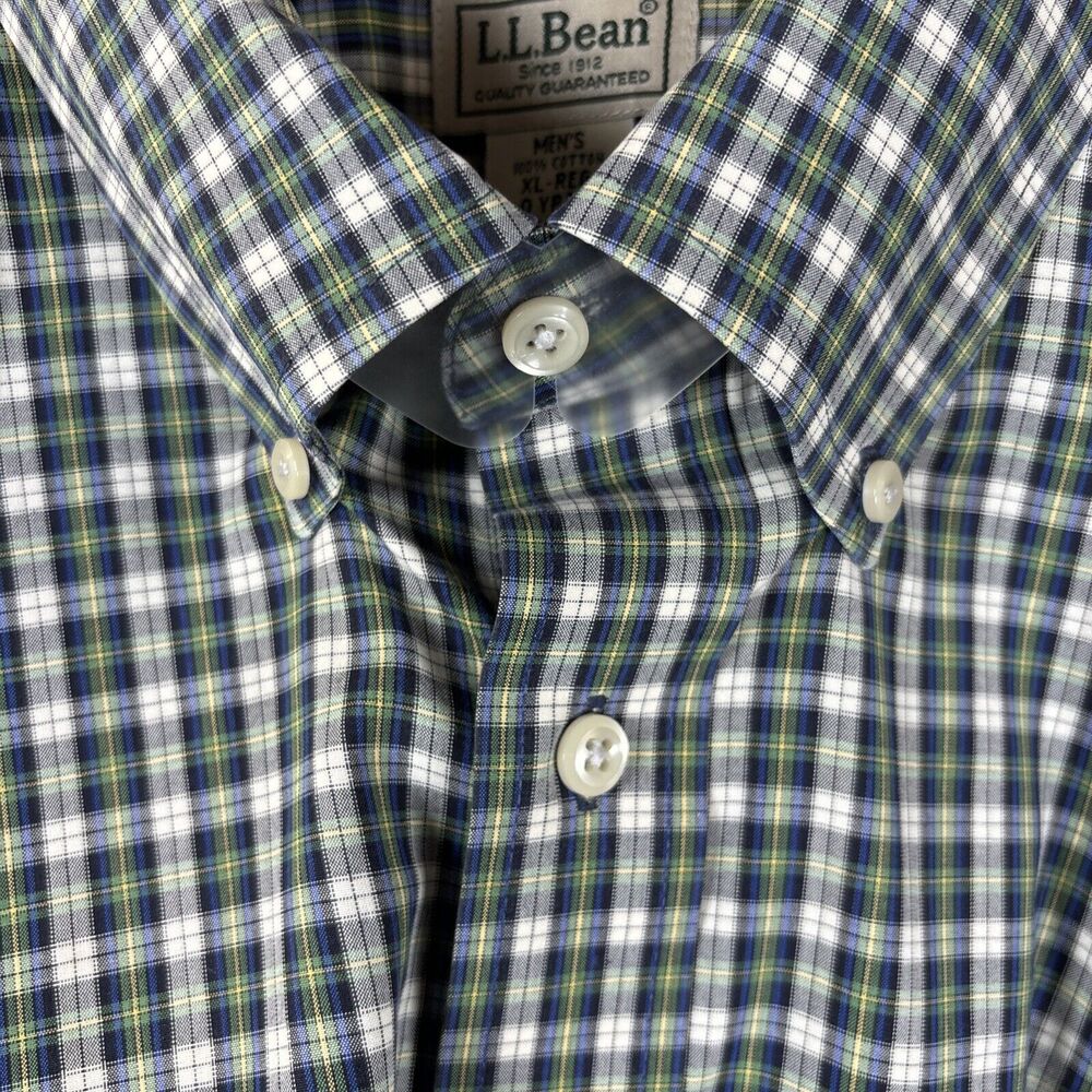 L.L. Bean Men's Casual Button Down Shirts - Red and Black Plaid - Picture 11 of 15